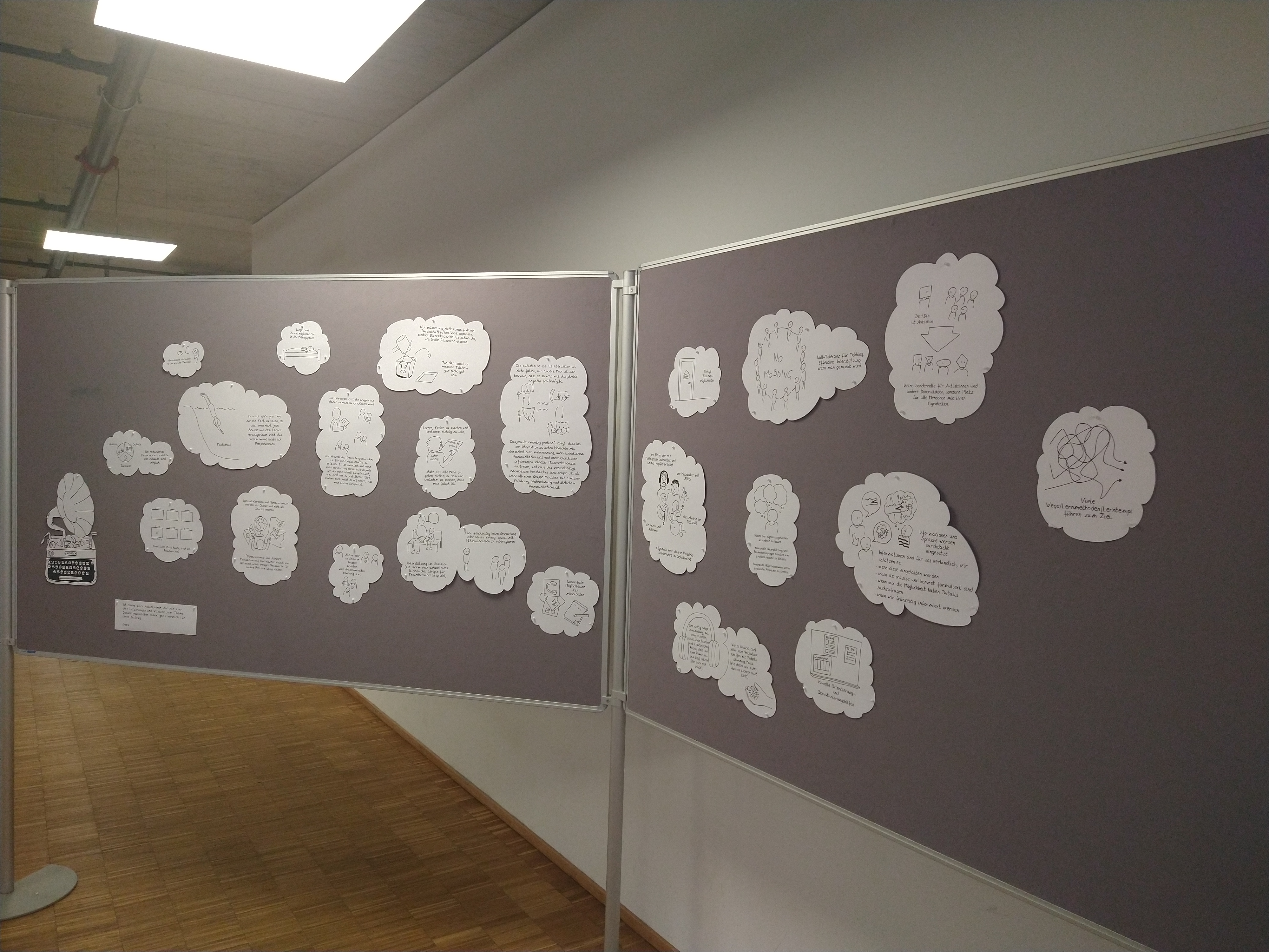 Sketchnote of Exhibition: Mein Leben als Autistin at PHBern